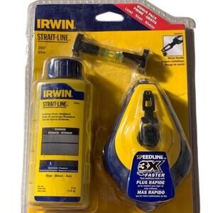 Irwin Strait-Line Speedline Pro Chalk Line Reel Combo Set